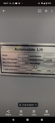 Post car lift 240v - 2,
